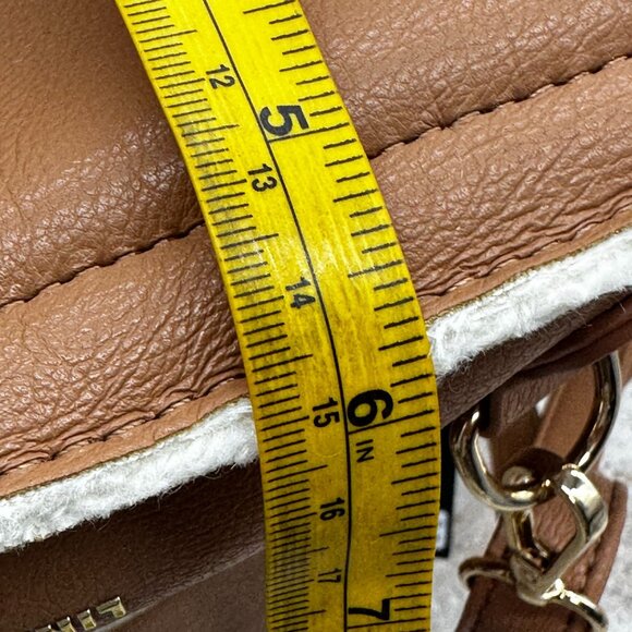 Like Dreams Backpack Womens One Size Tan Faux Fur/Leather NWT - Picture 9 of 11